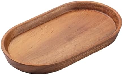 Vandroop Acacia Wooden Mini Serving Tray, Tea&Coffee Table Tray 7.9”×4.7” by VANDROOP