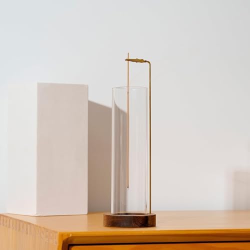 Incense Holder for Sticks, Anti-Ash Flying Incense Burner with 30 Incense Sticks, Detachable Glass Ash Catcher (Wood, Brown-2Pcs) - Image 7