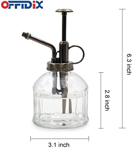 OFFIDIX Glass Spray Bottle，Pressure Plant Mister Handheld Spray Bottle for Outdoor Indoor Plants and Cleaning Work - Image 2