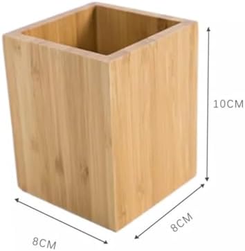 Bamboo Wood Pen Holder Desktop Desk Organizer for Stationery and Chopsticks - Image 6