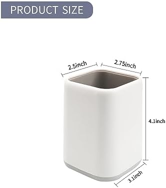 ZUFECY Pen Holder Stand for Desk, Scandinavian Design Desk Organizer Makeup Brush Holder for School, Home, Office (Gray) - Image 2