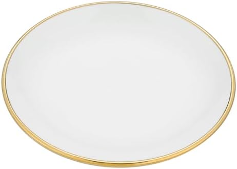 VanEnjoy 5.3 Inch Jewelry Dish Tray Small Jewelry Tray for Women White Ceramic Trinket Dish Catch All Tray for Ring Earring Necklace Bracelet Key by VanEnjoy