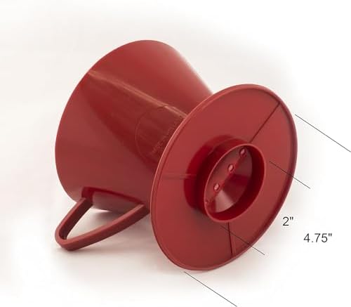 Fino Pour-Over Coffee Brewing Filter Cone, Number 2-Size, Red, Brews 2 to 6-Cups, Set of 2 - Image 2