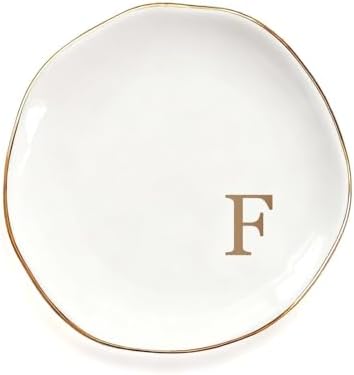 Ceramic Jewelry Tray Trinket Ring Dish Personalized Gifts for Women Bride by Fmeida