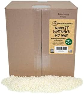 American Soy Organics 100% Midwest Soy Wax Beads, Candle Wax, 25 lbs by AmericanSoyOrganics