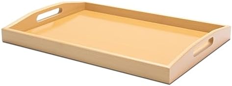 Serving Trays for Home Decor, 15.7"x11.4"x2" Medium Bamboo by YACEYACE