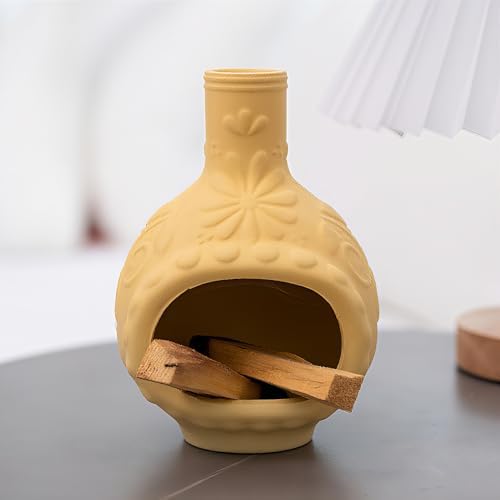 MOUGIGI Yellow Clay Palo Santo Holder & Incense Cone Burner for Sage Stick - Image 2