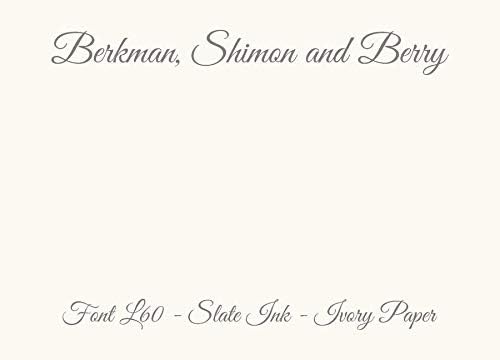 Professional Personalized Flat Cards - Raised Ink & Black Border with 25 Matching Envelopes