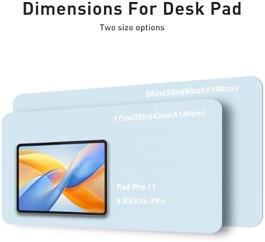 Aothia Faux Leather Desk Mat - Non-Slip PU Leather Desk Blotter, Waterproof Writing Surface, Large Desk Pad for Office & Home (Baby Blue, 55" x 17") - Image 5