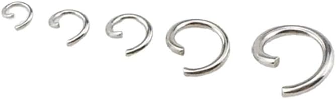 100pcs 0.5mm/ 24 Gauge, 18K Gold Plated 304 Stainless Steel, 3mm /3.5mm /4mm /5mm Open Jump Rings, Link Connector, Split Gold Jump Rings (Steel Color 5x0.5mm)