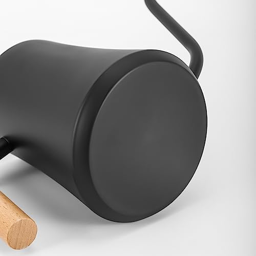Black Watering Can for Indoor Plants, 1L/35oz Stainless Steel - Image 7
