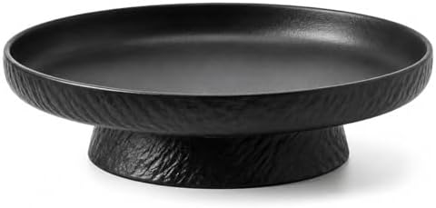 Black Purse Bowl for Women, 8 in Textured Ceramic Catchall by Unknown