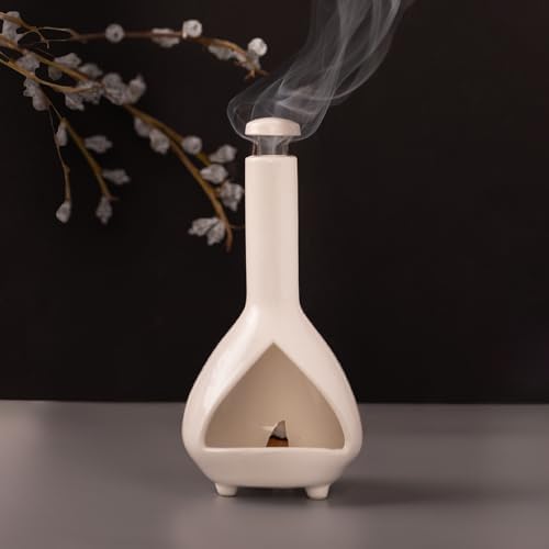 Mini Chiminea Palo Santo Holder-Ceramic Incense Burner for Cone & Stick - Image 3