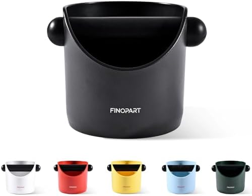 Coffee Knock Box 4.3 Inch, Barista Espresso Knock Box with Removable Knock Rod, Non-Slip Base (Black) by Unknown