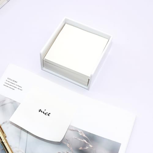 NatSumeBasics White Sticky Note Holder Pads Dispenser - Image 2