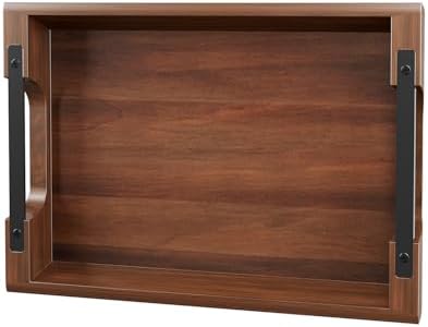 Acacia Wood Serving Tray, 15×10in Tray for Ottoman, Space-Saving by Dofira