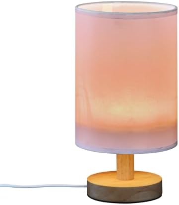 DOMIKING Light Purple Pattern Bedside Table Lamp for Bedroom Small Lamps for Nightstand Lamp with Fabric Linen Shade Bedroom Lamps for Living Room Nursery Home Office Dorm - Image 2