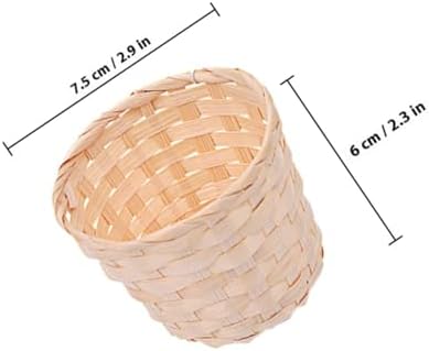KALLORY 2pcs Woven Storage Basket Small Sundries Organizer for Tabletop Home Organization, Decorative Basket with Large Capacity, Multi-use Storage Bin for Household Use - Image 2