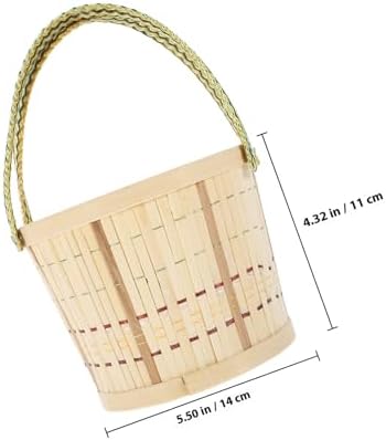 Woven Basket for Fruit and Eggs, Small Handheld Storage Basket, Natural Material, Large Capacity Organizer for Kitchen and Picnic Use - Image 2