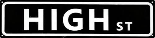 Vintage Tin High Sign Retro Metal Sign Suitable For Home Street Shop Garage Bar Farm Garden - Multi-Purpose For Indoor/Outdoor Use Plaque 4x16 Inch by longzizhuer