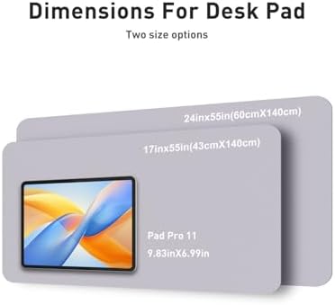 Aothia Faux Leather Desk Mat - Non-Slip PU Leather Desk Blotter, Waterproof Writing Surface, Large Desk Pad for Office & Home (Smoky Lavender, 55" x 24") - Image 5