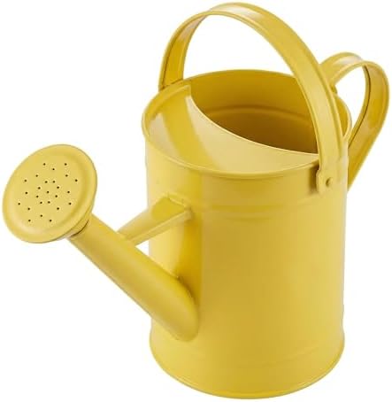 Topadorn 55 oz Metal Watering Can with Long Spout for Indoor Plants, Yellow by Topadorn