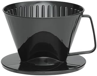 Fino Pour-Over Coffee Brewing Filter Cone, Number 1-Size, Black, Brews 1 to 2-Servings by Fino