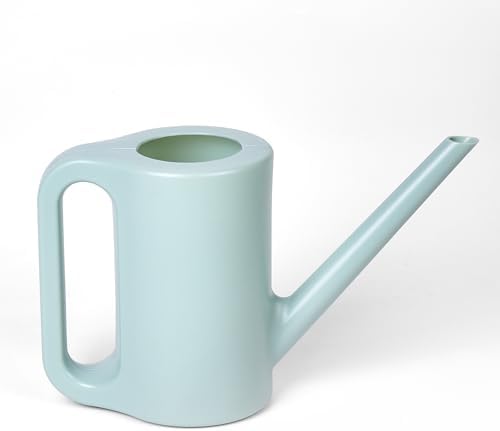 Plastic Watering Can - for Indoor and Outdoor Home Garden Plants - with Long Spout - Grey - 1/4 Gallon by VKPLITE