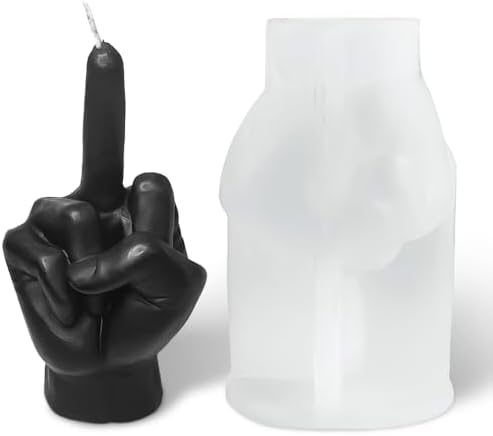Large Hand Shaped Silicone Mold for Candle Making, 5" Gesture Candle Mold by NICAVKIT