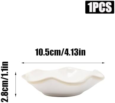 Ceramic Trinket Dish, Jewelry Dish Tray, 4 Inch White - Image 2