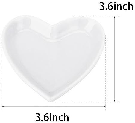 8pcs Ceramic Jewelry Dishes Heart Shape Jewelry Trays Storage Trays - Image 2