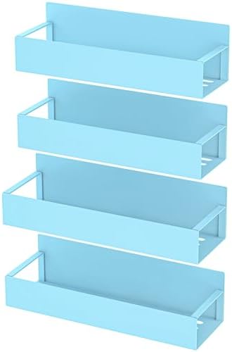 HuggieGems Metal Magnetic Spice Rack for Refrigerator Blue, 4 Pack - Image 5