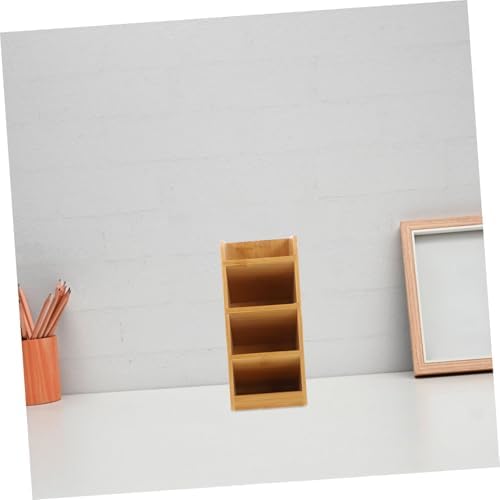 Wooden Desk Organizer for Pens and Pencils, Brown Minimalist Office Holder - Image 5