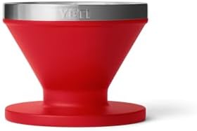 YETI Pour Over Coffee Maker Accessory Ramblers, Designed for Perfect Coffee Extraction Anywhere, Stainless Steel, fits any V60 Filter, Rescue Red by YETI