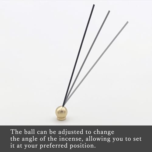 KOFUAN Brass Incense Holder Ball & Stand Set for Japanese Incense Minimalist Design Made in Japan Modern & Stylish Home Decor - Image 3