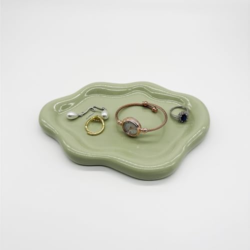 Small Trinket Dish Jewelry Tray for Women, Cute Ceramic Cloud Tray, Jewelry Ring Holder Dish for Keys, Candles, Perfume, Vanity Nightstand Decor Jewelry Plate Bowl, Friendship Birthday Gifts for Mom - Image 6