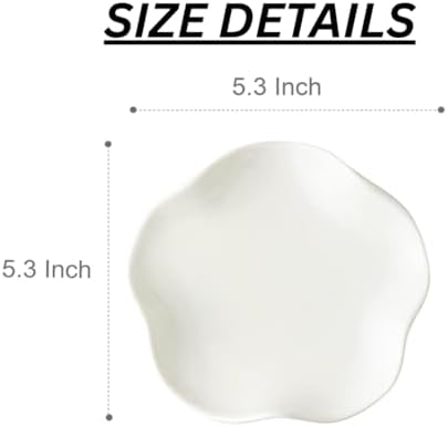 Elegant 5.3" White Ceramic Trinket Tray & Ring Holder Dish – Unique Wavy Decor, Jewelry Catchall, & Small Present for Mom, Sister, or Best Friend | Modern Vanity Accessory - Image 4