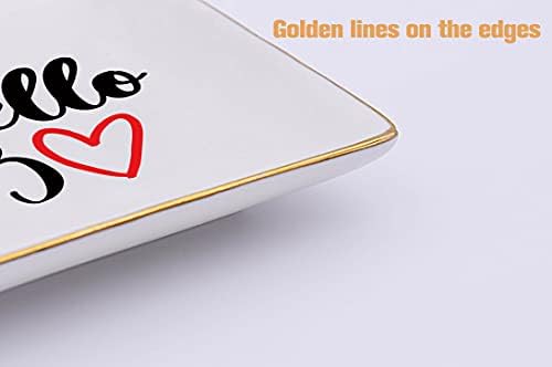 Topthink Hello 30 - Ceramic Jewelry Holder Ring Dish Trinket Tray - Funny 30th Birthday Gifts for Women Boss,Wife,Sisters,Bestie,Best Friends,Co-workers - Turning Thirty Present - 30 Years Old Gift - Image 5
