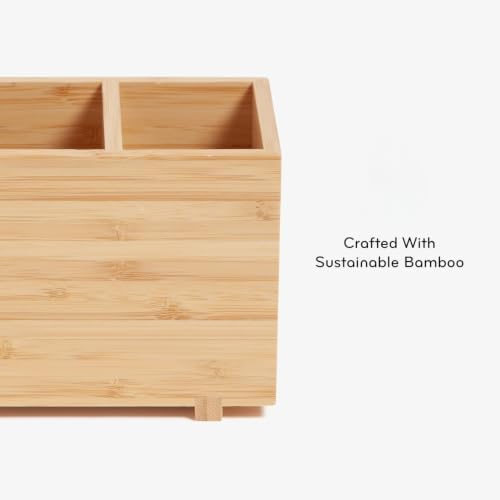 Desktop Organizer, Bamboo, 17.8 x 8.9 x 10.7 cm - Image 3