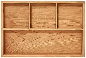 pandapark Wood Organizer Tray,Black Walnut,Desk & Drawer Storage Box (Cherry Master-4) - Image 2