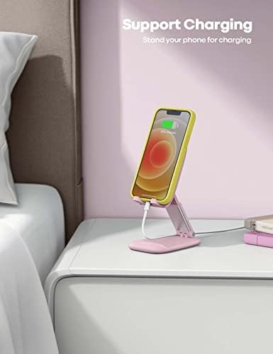 Lamicall Pink Phone Holder, Desk Accessories - Rose Gold Office Holder - Image 3