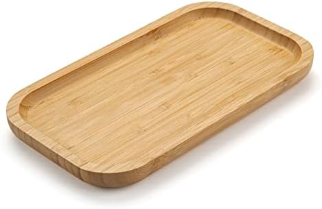 Bamboo Vanity Tray, Bathroom Counter Tray, Toilet Tank Tray, Bathroom Tray for Organizing and Home Decor, 9.8 x 5.5 x 0.8 inch - Image 2