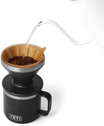 YETI Pour Over Coffee Maker Accessory Ramblers, Designed for Perfect Coffee Extraction Anywhere, Stainless Steel, fits any V60 Filter, Black - Image 3