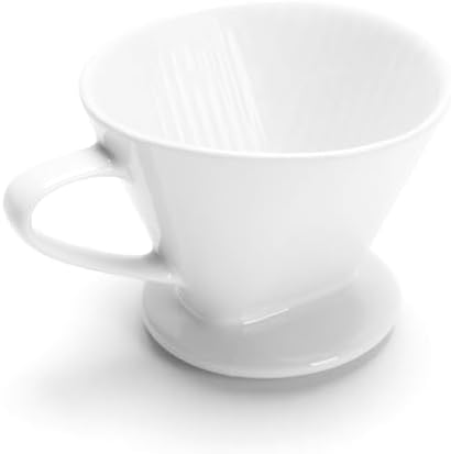Pour Over Coffee Maker, Single White Ceramic Coffee Dripper by YACEYACE