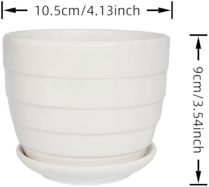 Cute 4.13 Inch Ceramic Home Garden Decoration Succulent Cactus Flower Pots Container -Plant Not Included，Red - Image 2