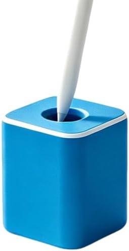 Pen Stand for Desk, 2-in-1 Single Pen Holder & Paperweight, Blue by BRZUKA