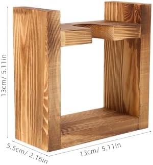 Heart Wooden Hydroponic Vase Stand for Desktop Living Room Decor - Image 2