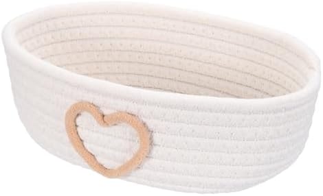 uxcell Rectangular Rope Basket 10x5.9x3.1inch Small Woven Baskets by uxcell