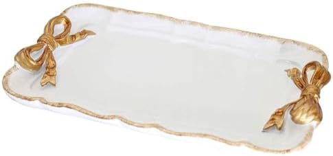 Warmtree Bow Jewelry Tray, Coquette Trinket Dish, Vanity Decor by Warmtree