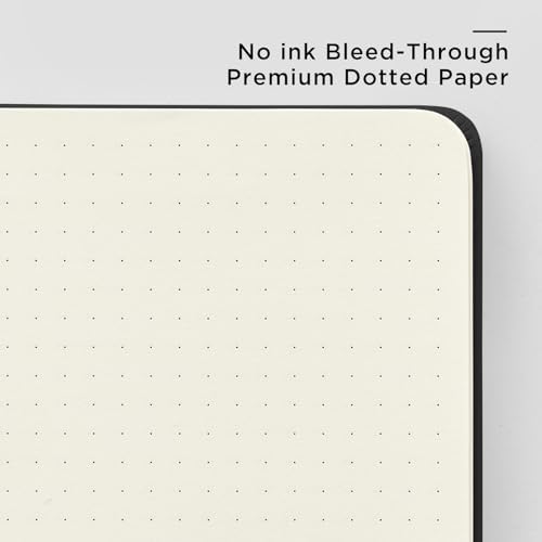 &And Per Se 10-Pack Dotted Notebooks, A5 Hardcover Dotted Journal Set, 160 Pages, 100gsm Paper, Office Supply Bulk Order, Corporate Workshop Materials – 3 Sticker Sheets Each (Black) - Image 5
